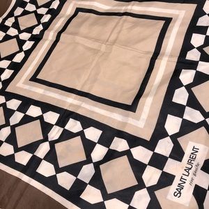 Authentic vintage Yves Saint Laurent silk scarf